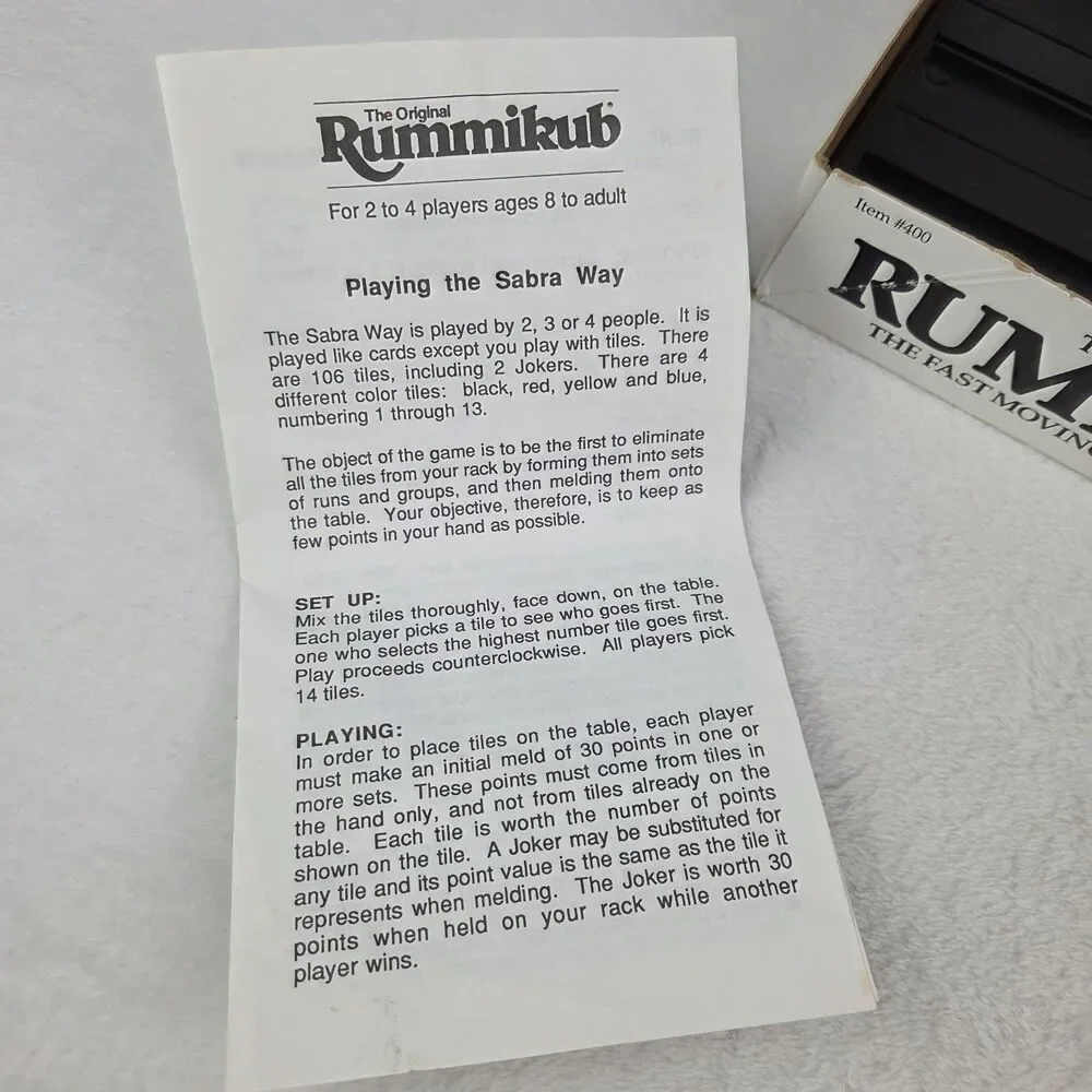 Vintage 1990 Rummikub Tile Game COMPLETE W/ Instructions Pressman Fast Shipping! - Picture 6 of 10